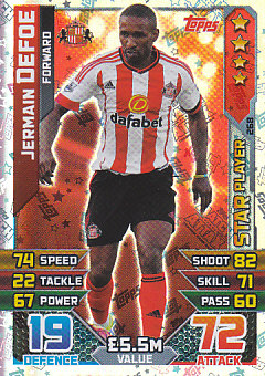 Jermain Defoe Sunderland 2015/16 Topps Match Attax Star Player #268